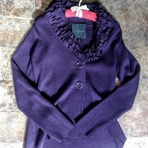 CLASSIQUES ENTIER plum colored Cardigan NWT, S